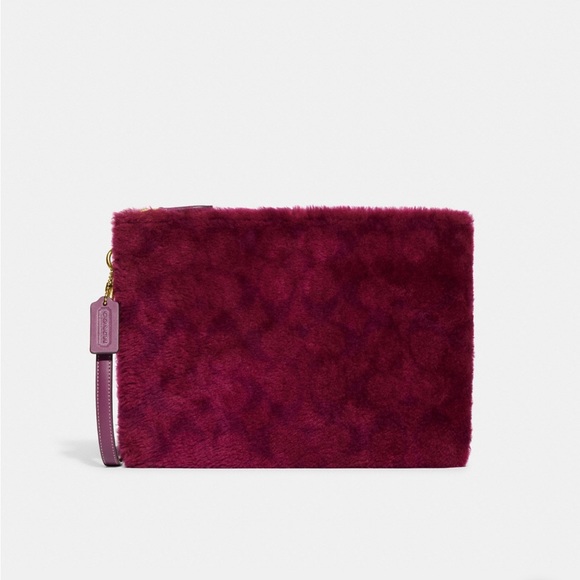 Coach Handbags - Coach Charter Pouch In Signature Shearling NWT